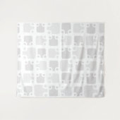 Mid Century Modern Pattern White Wandkleed (Voorkant (horizontaal))