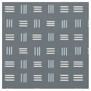 Mid Century Modern Patterned Lines (Slate) Stof