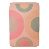 Mid-Century Modern Peach and Olive Badmat (Voorkant Verticaal)