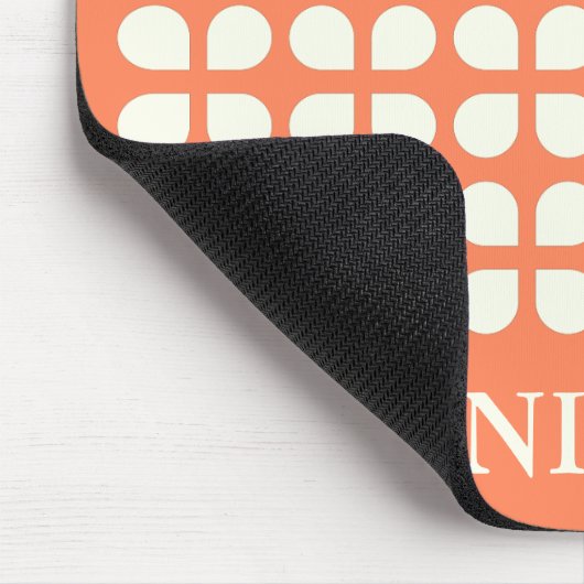 Mid Century Modern Petals voor Oranje gepersonalis Muismat (Hoek)