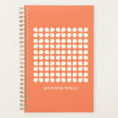 Mid Century Modern Petals voor Oranje gepersonalis Planner (Voorkant)