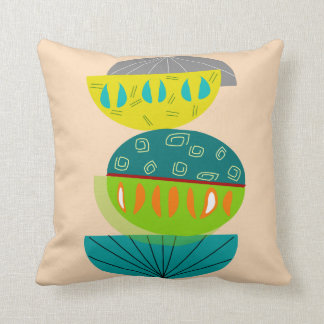 Mid-Century Modern Pillow Ovalen Patroon #75 Kussen