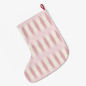 Mid Century Modern Pink Argyle kerststop Grote Kerstsok (Achterkant (Hangend))
