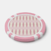 Mid Century Modern Pink Argyle Poker Chip (Enkel)