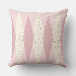 Mid Century Modern Pink Argyle Sierkussen