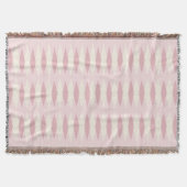 Mid Century Modern Pink Argyle Throw Blanket Deken (Voorkant)