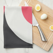 Mid-Century Modern Pink White en Grey T Theedoek (Quarter Fold)