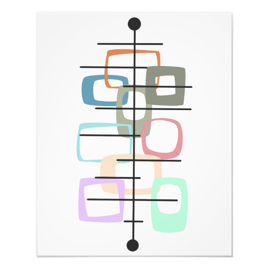 Mid Century Modern Print Foto Afdruk (Voorkant)
