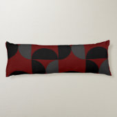 Mid-Century Modern Red Black en Grey Lichaamskussen (Achterkant)
