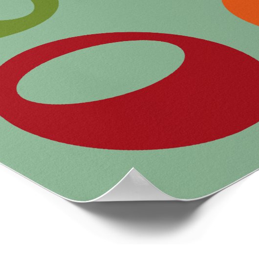 Mid-Century Modern Retro Abstract Art poster (Hoek)