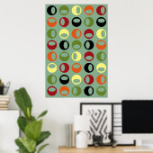 Mid-Century Modern Retro Abstract Art poster (Thuiskantoor)