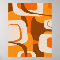 Mid Century Modern Retro Abstract jaren 70 Sinaasa