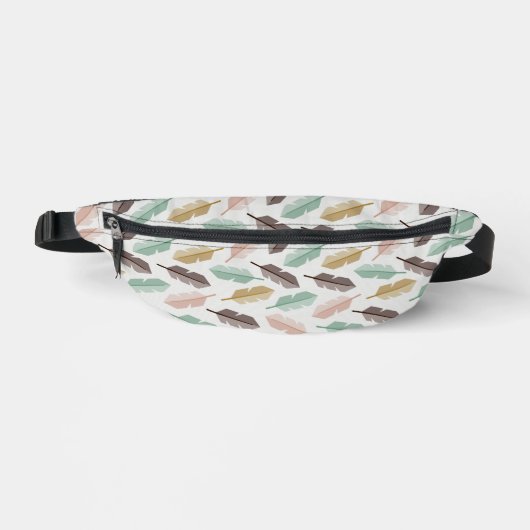 Mid-Century Modern Retro Feathers Fanny Pack (Recto)