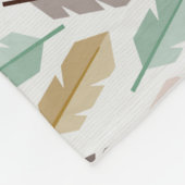 Mid-Century Modern Retro Feathers Fleece Blanket (Hoek)