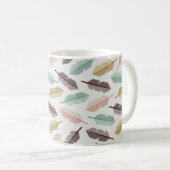 Mid-Century Modern Retro Feathers Mug (Devant droit)