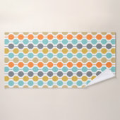 Mid-Century Modern Retro Geometric Circles Pattern (Serviette de bain)