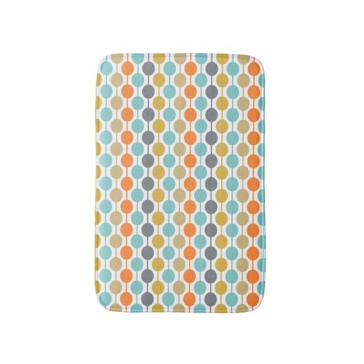Mid-Century Modern Retro Geometric Circles Pattern Badmat (Voorkant Verticaal)