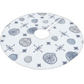 Mid Century Modern Retro Kerstkunst Silver Kerstboom Rok (Gekanteld)