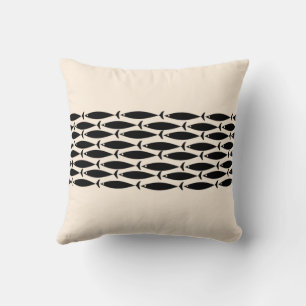 Mid Century Modern Retro Minimalist Fish Pattern Kussen