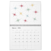 Mid Century Modern Retro Originele Kunst Kalender (Feb 2026)