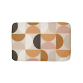 Mid Century Modern Retro Pattern Brown Earth Tones Badmat (Voorkant)
