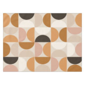 Mid Century Modern Retro Pattern Brown Earth Tones Tafelkleed (Voorkant (Horizontaal))