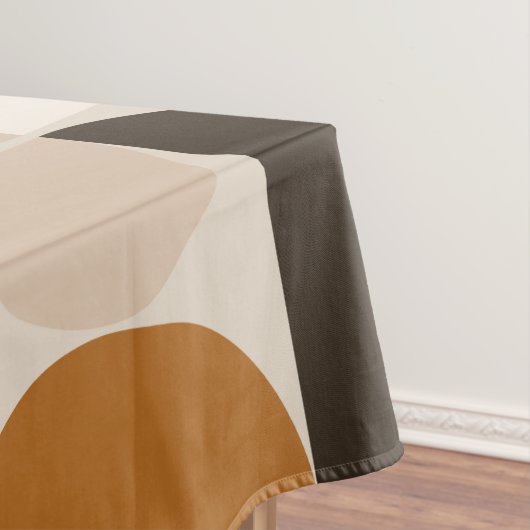 Mid Century Modern Retro Pattern Brown Earth Tones Tafelkleed (Voorbeeld)