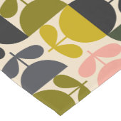 Mid‑century modern- Retro Scandinavian Flowers Korte Tafelloper (Hoek)