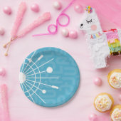 Mid Century Modern Retro Sputnik Snowflake MOD Papieren Bordje (Feest)