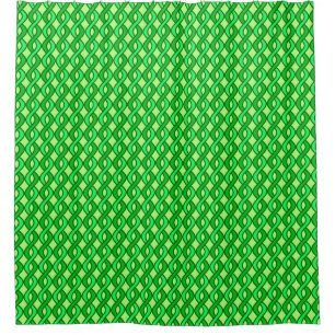 Mid-Century Modern Ribbons, groene tinten Douchegordijn