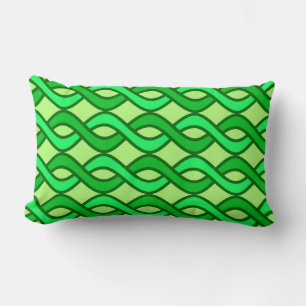 Mid-Century Modern Ribbons, groene tinten Kussen