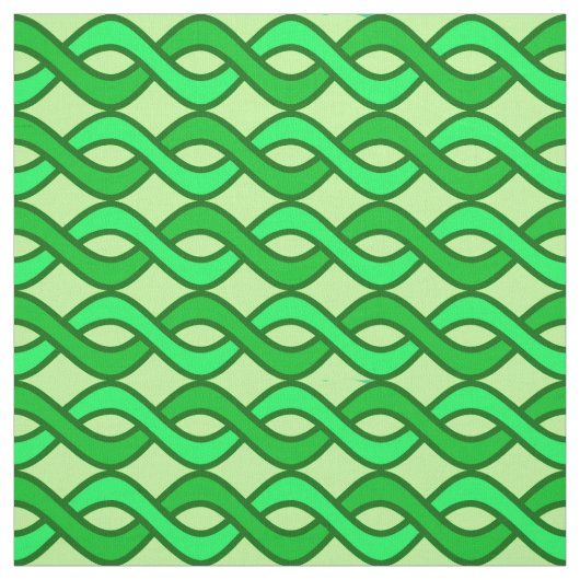 Mid-Century Modern Ribbons, groene tinten Stof (Swatch)