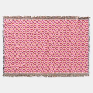 Mid-Century Modern Ribbons, koraalschoppen Deken