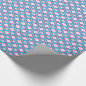 Mid-Century Modern Ribbons, turquoise en roze Cadeaupapier (Hoek)