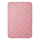 Mid Century Modern Roze Interlocking Cirkel Badmat (Voorkant Verticaal)