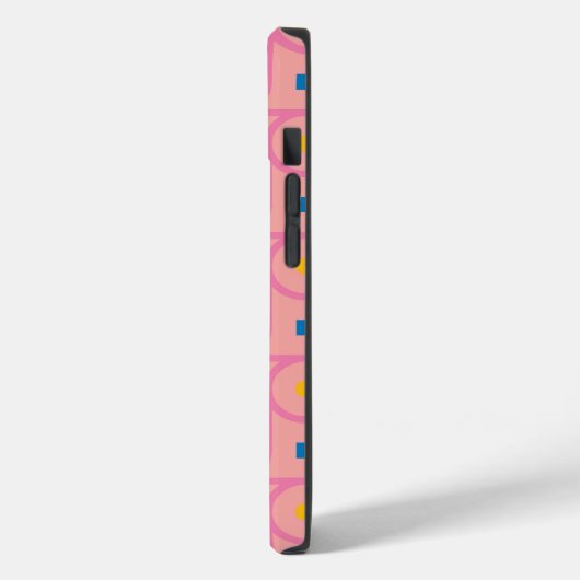 Mid Century Modern Roze Interlocking Cirkel Case-Mate iPhone Case (Achterkant / Links)