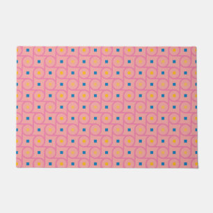 Mid Century Modern Roze Interlocking Cirkel Deurmat