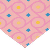 Mid Century Modern Roze Interlocking Cirkel Korte Tafelloper (Hoek)