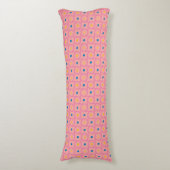 Mid Century Modern Roze Interlocking Cirkel Lichaamskussen (Voorkant Verticaal)