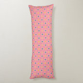 Mid Century Modern Roze Interlocking Cirkel Lichaamskussen (Achterkant (Verticaal))