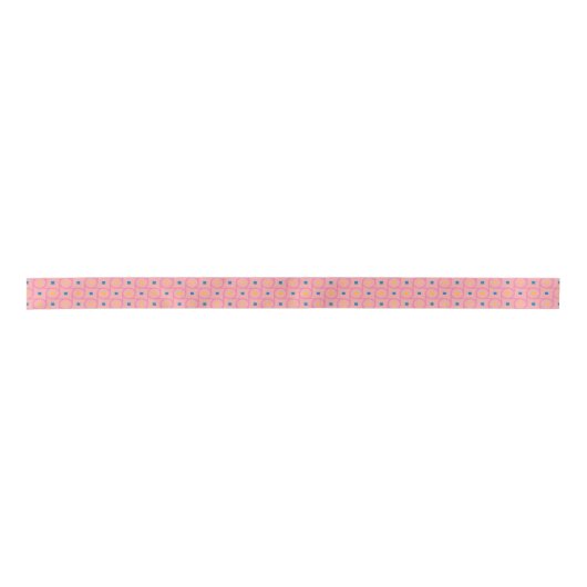Mid Century Modern Roze Interlocking Cirkel Lint (Voorkant)