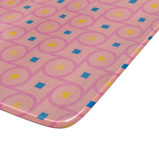 Mid Century Modern Roze Interlocking Cirkel Snijplank (Hoek)