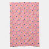 Mid Century Modern Roze Interlocking Cirkel Theedoek (Verticaal)