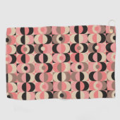 Mid-Century modern roze patroon Golfhanddoek (Horizontaal)