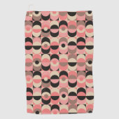 Mid-Century modern roze patroon Golfhanddoek (Voorkant)