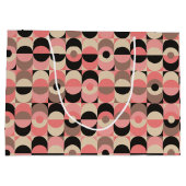 Mid-Century modern roze patroon Groot Cadeauzakje (Achterkant)