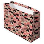 Mid-Century modern roze patroon Groot Cadeauzakje (Achterkant Gekanteld)