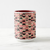 Mid-Century modern roze patroon Mok (Midden)