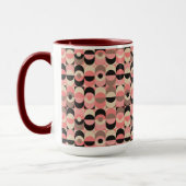 Mid-Century modern roze patroon Mok (Links)