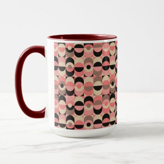 Mid-Century modern roze patroon Mok (Links)